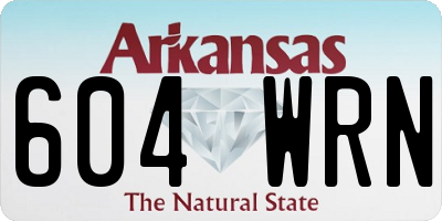 AR license plate 604WRN