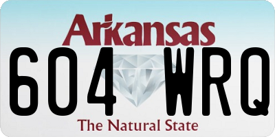 AR license plate 604WRQ