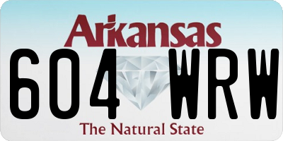 AR license plate 604WRW