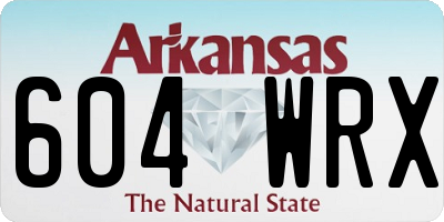 AR license plate 604WRX