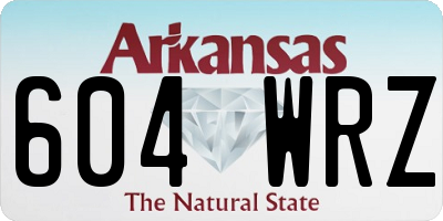 AR license plate 604WRZ
