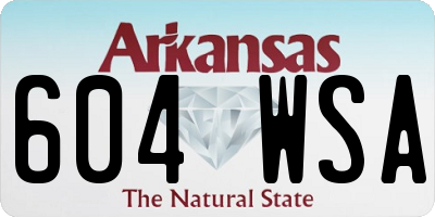 AR license plate 604WSA