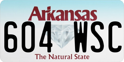 AR license plate 604WSC