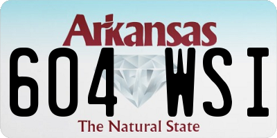 AR license plate 604WSI