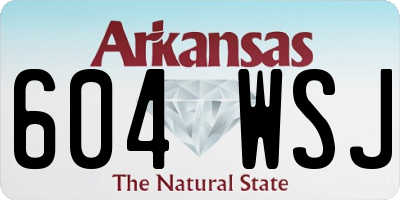 AR license plate 604WSJ