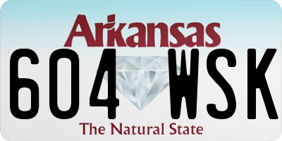 AR license plate 604WSK