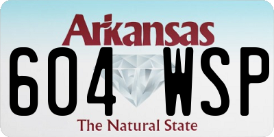 AR license plate 604WSP