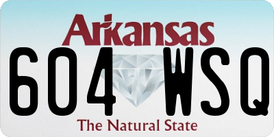 AR license plate 604WSQ