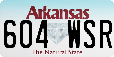 AR license plate 604WSR