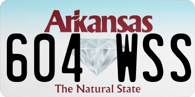 AR license plate 604WSS