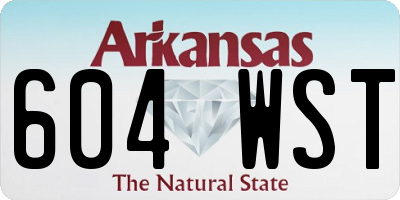 AR license plate 604WST