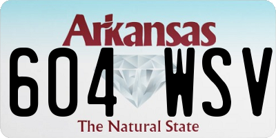 AR license plate 604WSV