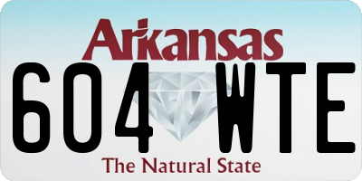 AR license plate 604WTE
