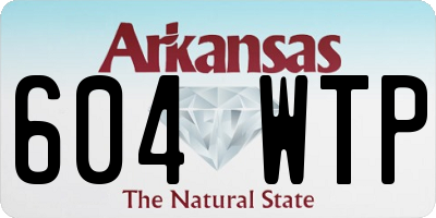 AR license plate 604WTP