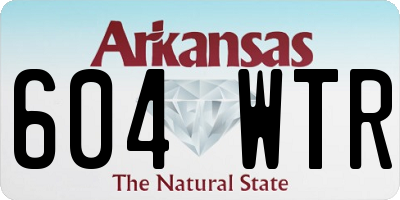 AR license plate 604WTR