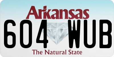 AR license plate 604WUB