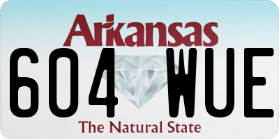 AR license plate 604WUE