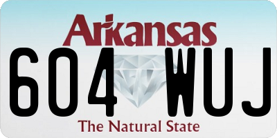 AR license plate 604WUJ