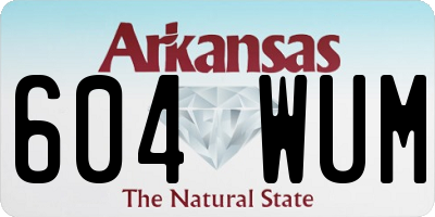 AR license plate 604WUM