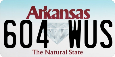 AR license plate 604WUS