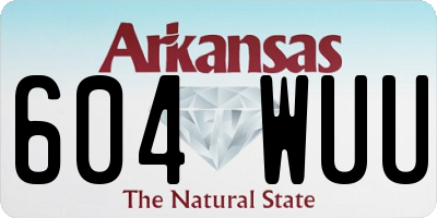 AR license plate 604WUU