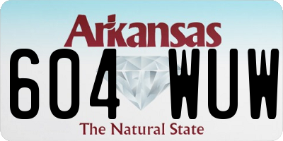 AR license plate 604WUW