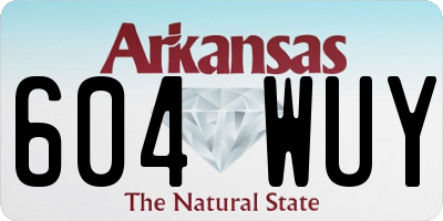 AR license plate 604WUY