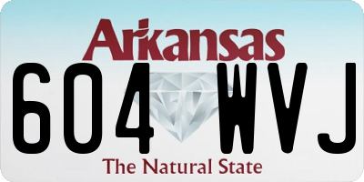 AR license plate 604WVJ