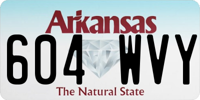 AR license plate 604WVY