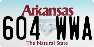 AR license plate 604WWA