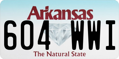 AR license plate 604WWI