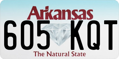 AR license plate 605KQT