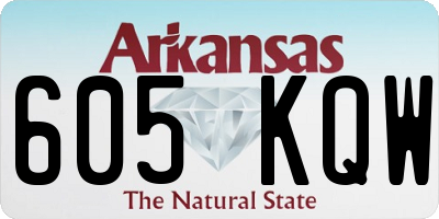 AR license plate 605KQW