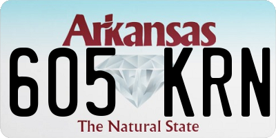 AR license plate 605KRN