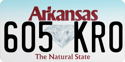 AR license plate 605KRO