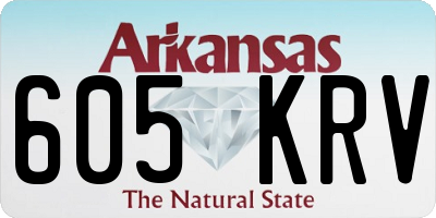 AR license plate 605KRV
