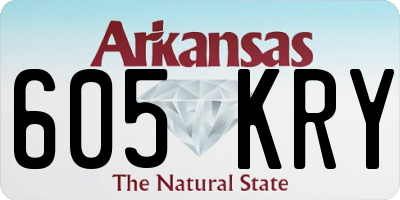 AR license plate 605KRY