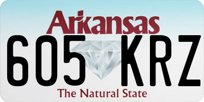 AR license plate 605KRZ