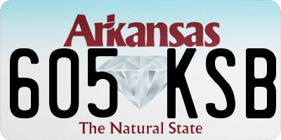 AR license plate 605KSB