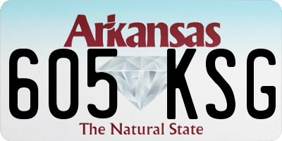 AR license plate 605KSG