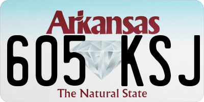 AR license plate 605KSJ