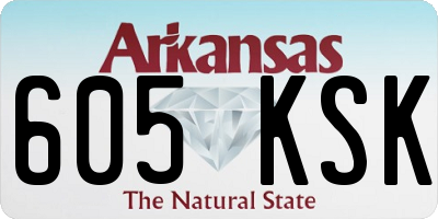 AR license plate 605KSK