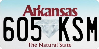 AR license plate 605KSM