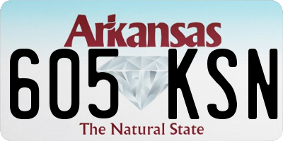 AR license plate 605KSN