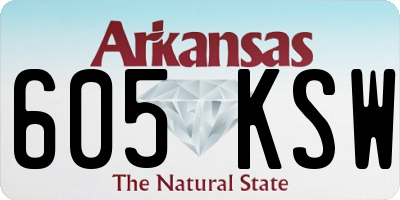 AR license plate 605KSW