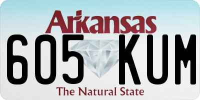 AR license plate 605KUM
