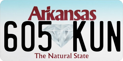 AR license plate 605KUN