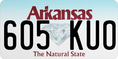 AR license plate 605KUO