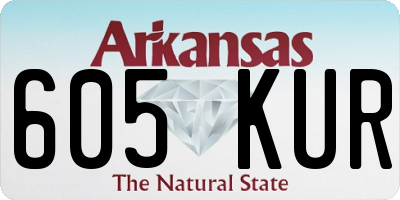 AR license plate 605KUR