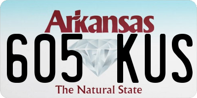 AR license plate 605KUS